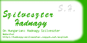 szilveszter hadnagy business card